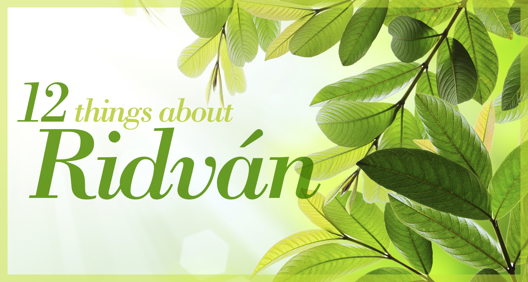 12 Things About Ridvan Bahá’í Center of Washtenaw County